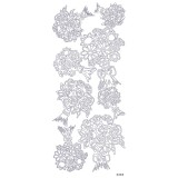 Sticker peel off adhésif fleurs or et argent 10p