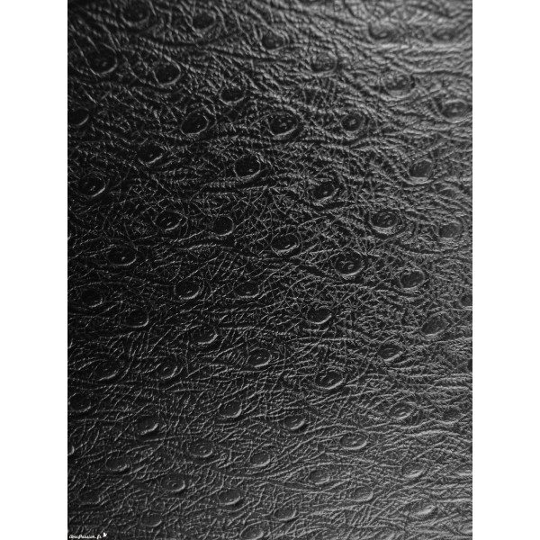 Papier Skivertex® ostra simili cuir autruche noir 68x100cm