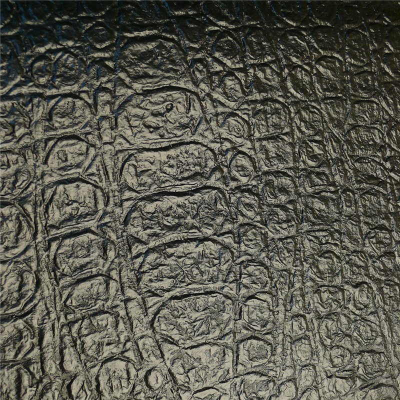 Papier Skivertex simili cuir crocodile noir