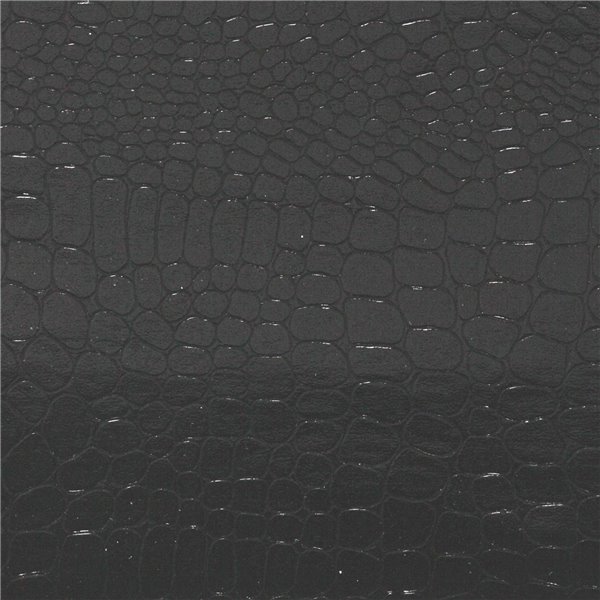 Papier Skivertex® Pellaq croco simili cuir noir 68x100cm