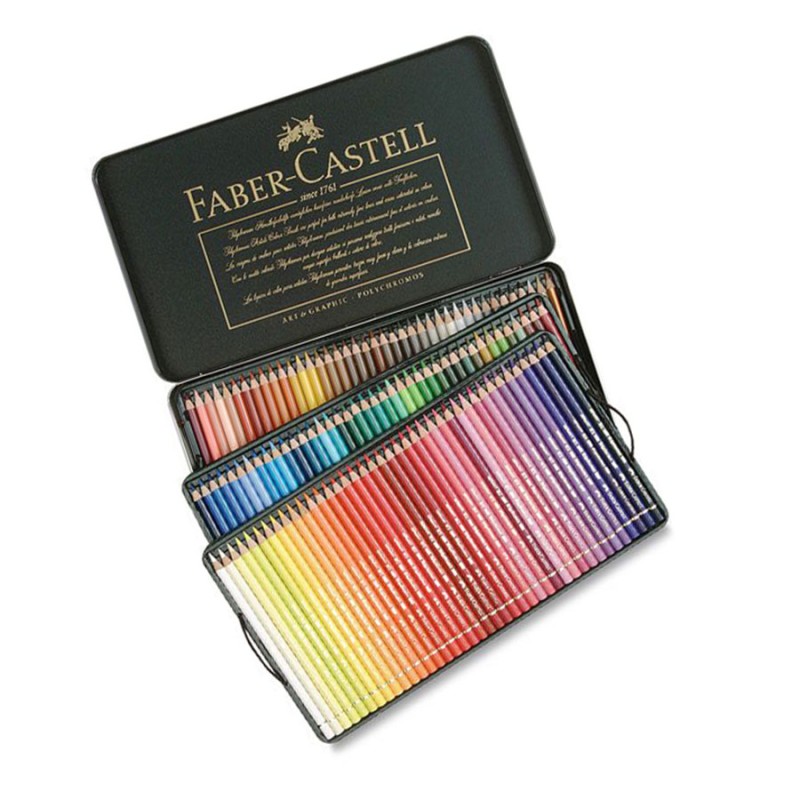 Boite de 120 crayons Faber Castell polychromos boite métal