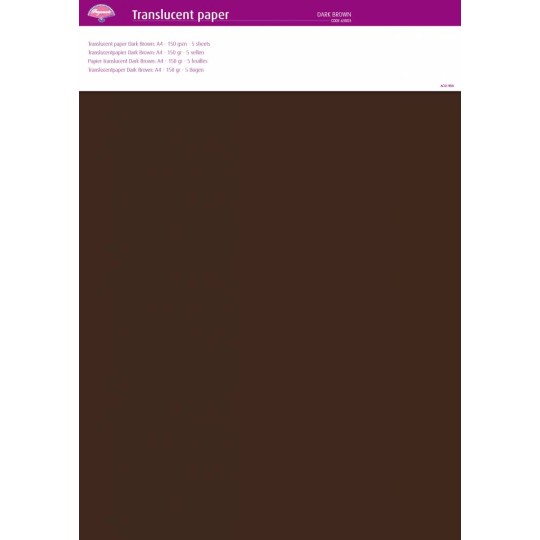 Pergamano papier parchemin translucent marron foncé 63003