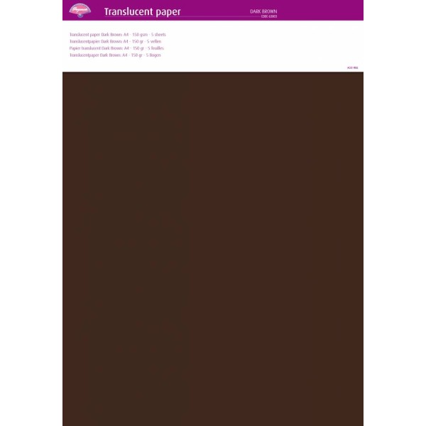 Pergamano papier parchemin translucent marron foncé 63003