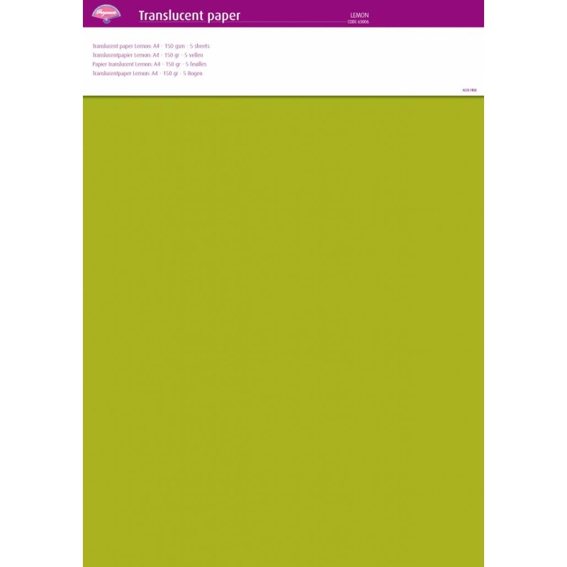 Pergamano papier parchemin translucent citron vert 63006