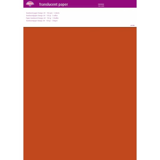 Pergamano papier parchemin translucent orange 63008