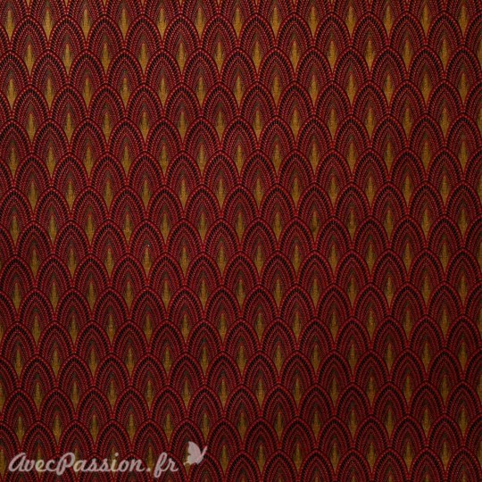 Papier fantaisie joséphine rouge et or Papier fantaisie joséphine rouge et or