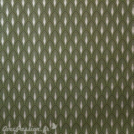 Papier fantaisie joséphine vert et chocolat Papier fantaisie joséphine vert et chocolat