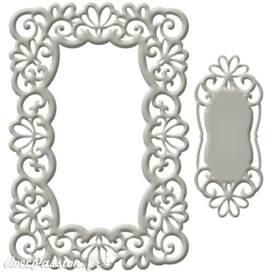 Dies découpe gaufrage rectangle floral Spellbinders Dies découpe gaufrage rectangle floral Spellbinders