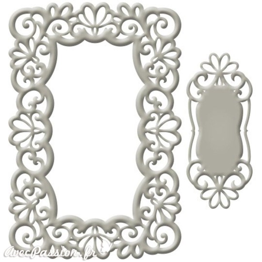 Dies découpe gaufrage rectangle floral Spellbinders