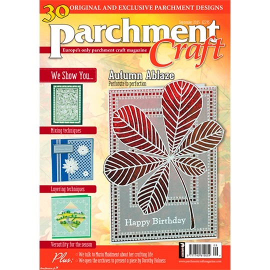 Parchment Craft magazine Pergamano septembre 2015 Automn Ablaze Parchment Craft magazine Pergamano septembre 2015 Automn Ablaze