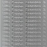 Sticker peel off adhésif argent texte fille garçon bienvenue
