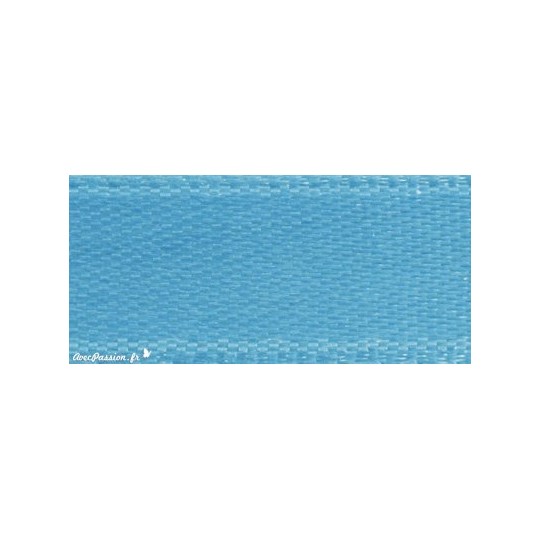 Ruban satin uni turquoise
