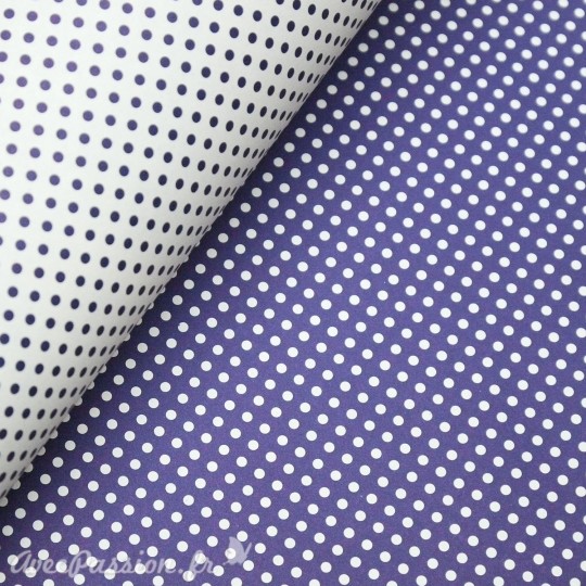 Papier tassotti motifs recto verso fond bleu ou pois bleu