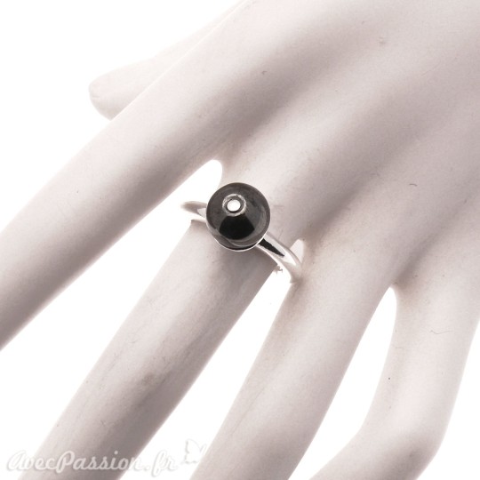 Bague Ubu taille 53 à composer boule hématite - Bague Ubu taille 53 à composer boule hématite -