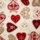 Papier tassotti motifs noel coeur -