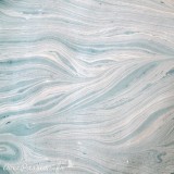 Papier marbré bleu métalisé glacier