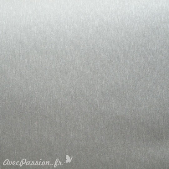 Papier simili cuir toilé métallique argent 53x70cm
