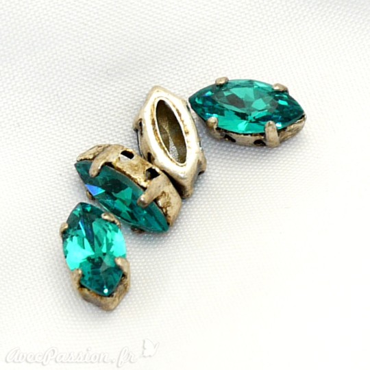 strass navette 5*10 2582 VERT-----100photo strass navette 5*10 2582 VERT-----100photo