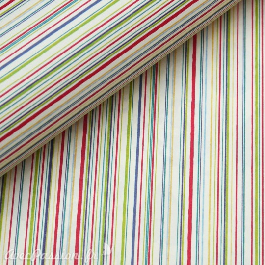 Papier tassotti motifs rayures multicolores
