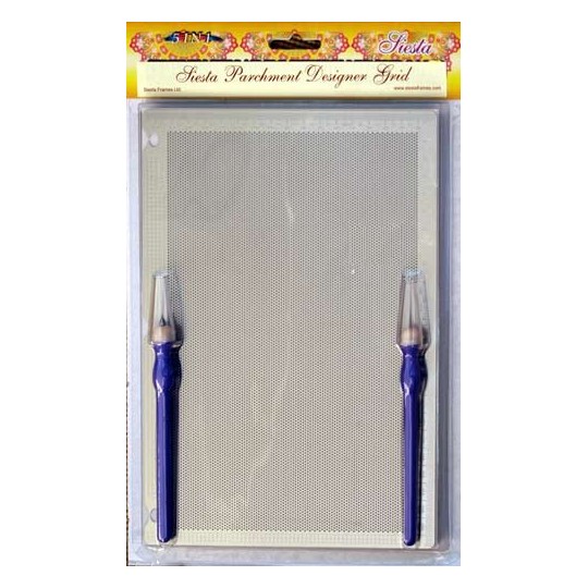 Grille parchemin Siesta large diagonale + tapis 25x18cm SPB018-01L Grille parchemin Siesta large diagonale + tapis 25x18cm SPB018-01L