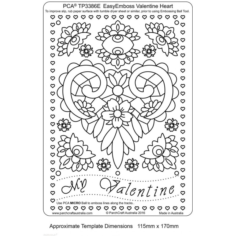 Template PCA gabarit coeur fleuri
