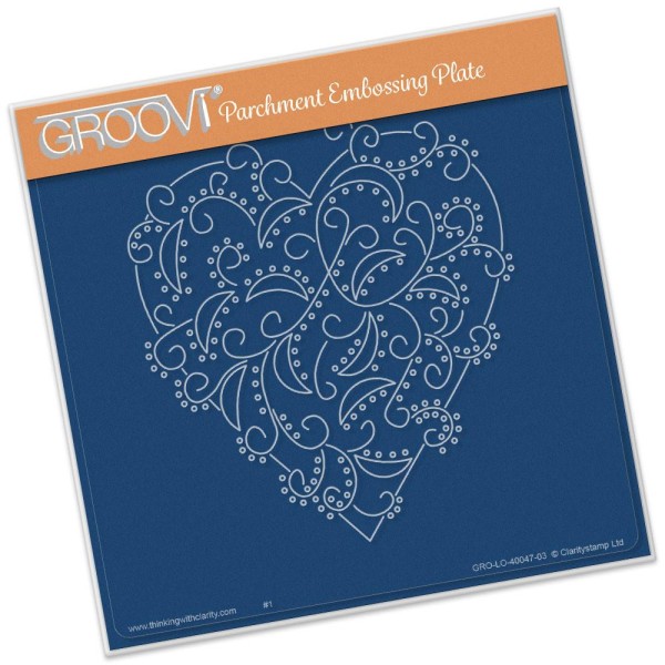 Gabarit coeur arabesque Groovi de Claritystamp 