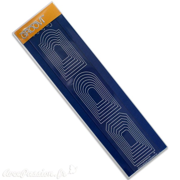 Règle tracage bordures Groovi pour Pergamano arches imbriquées
