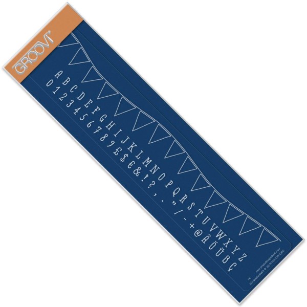 Règle tracage bordures Groovi pour Pergamano alphabet