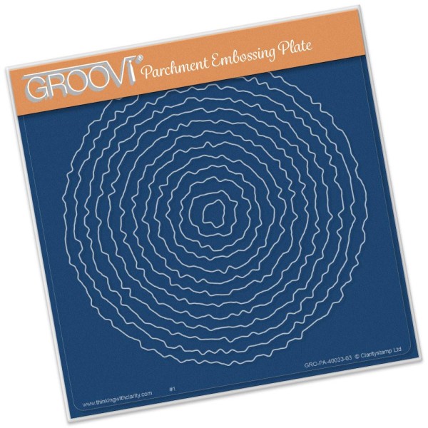 Gabarit tracage cercles dentelés Groovi pour Pergamano