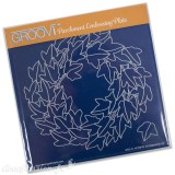 Groovi gabarit parchemin couronne feuille Noël 15x15cm