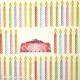 Papier tassotti motifs bougies anniversaire