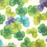 Papier tassotti motifs trèfles quatre feuilles