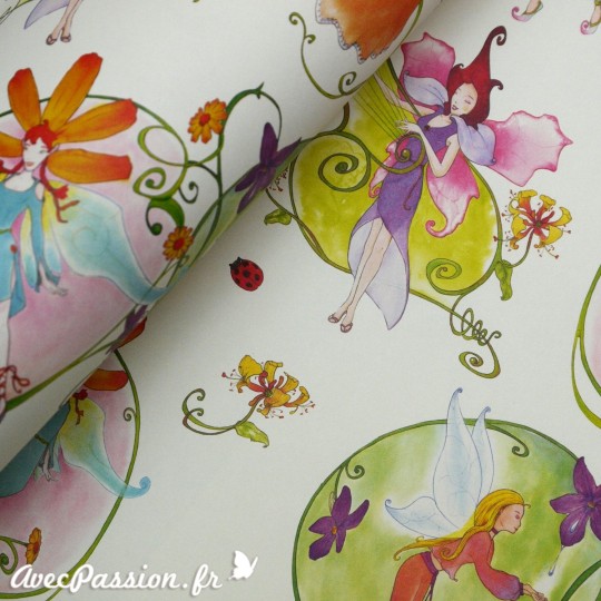 Papier tassotti motifs flower fairies