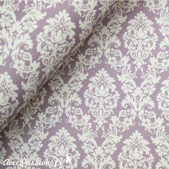 Papier tassotti motifs arabesques lilas Papier tassotti motifs arabesques lilas