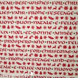 Papier tassotti motifs rouge écritures de noël
