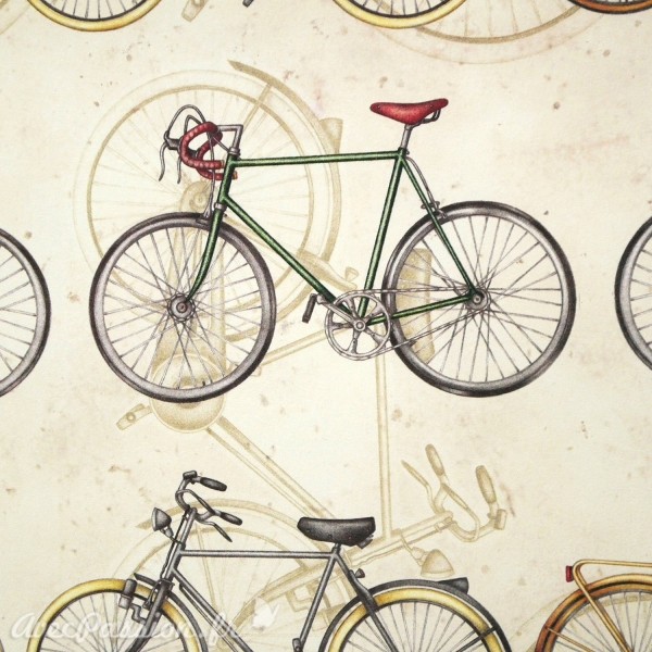 Papier tassotti motifs vélo