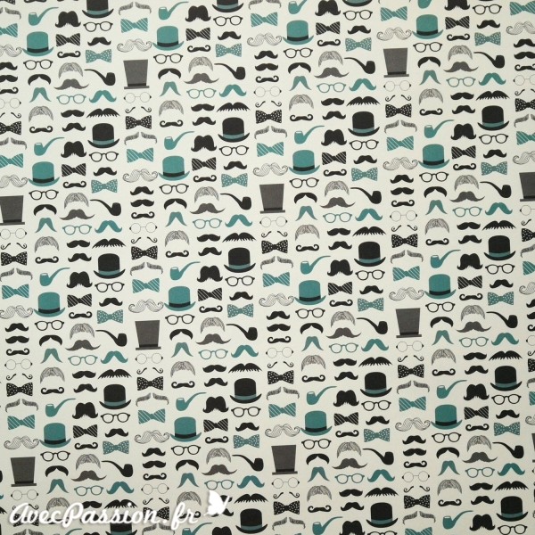 Papier tassotti motifs moustache accessoires homme