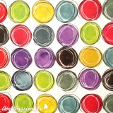 Papier tassotti motifs pastilles multicolores