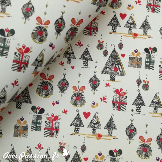 Papier tassotti motifs paquets cadeau noel