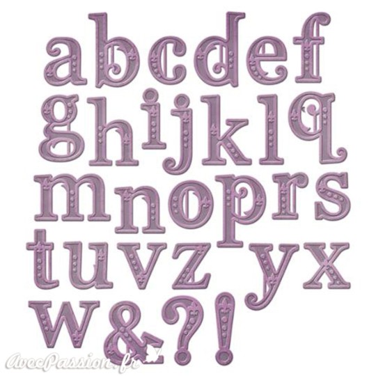 Dies découpe gaufrage alphabet minuscules Shapeabilities Spellbinders Dies découpe gaufrage alphabet minuscules Shapeabilities Spellbinders