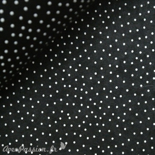 Papier népalais lokta motifs semis blanc et noir Papier népalais lokta motifs semis blanc et noir