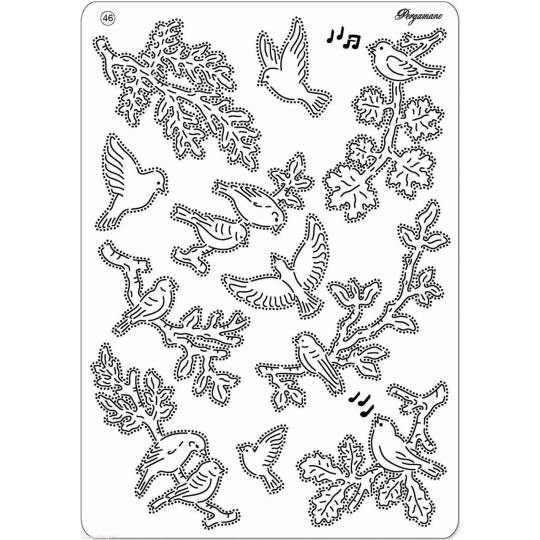 Pergamano grille embossage ciselage 46 oiseaux 31476 Pergamano grille embossage ciselage 46 oiseaux 31476