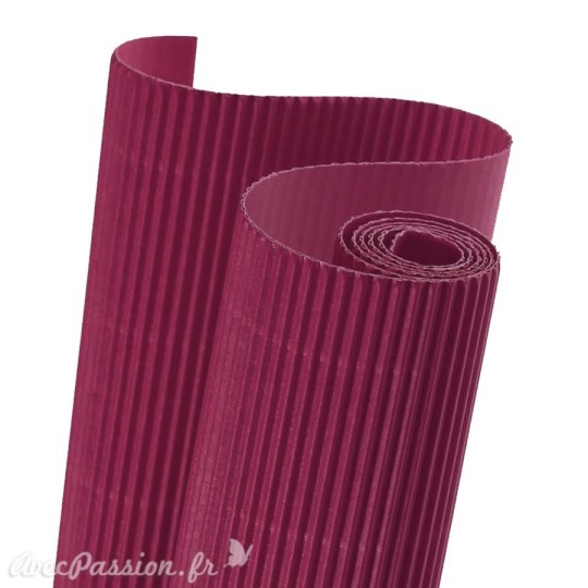Papier carton ondulé couleur framboise Papier carton ondulé couleur framboise