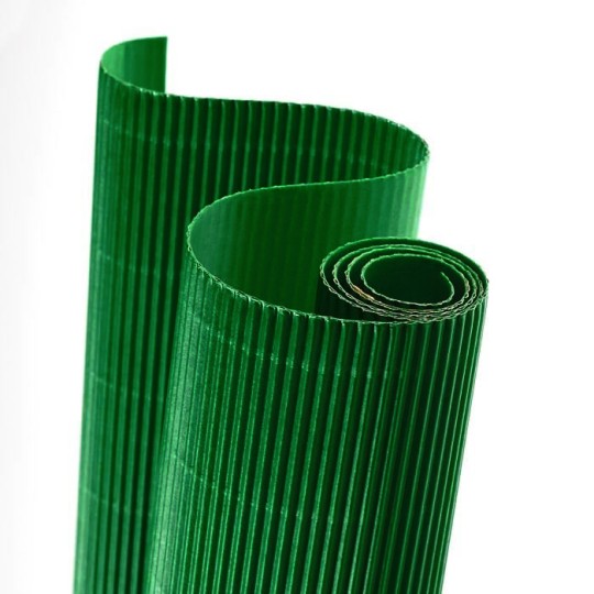Papier carton ondulé couleur vert émeraude Papier carton ondulé couleur vert émeraude