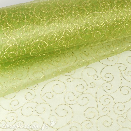 Tissu non tissé Vlies Creapop points olive - Tissu non tissé Vlies Creapop points olive -
