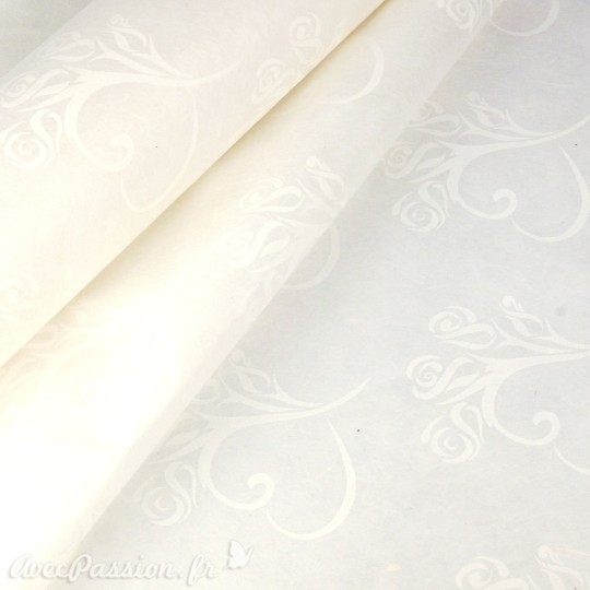Papier intissé coeur blanc Papier intissé coeur blanc