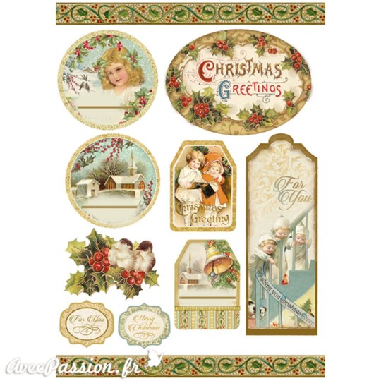 Etiquettes décoratives noël adhésives Etiquettes décoratives noël adhésives
