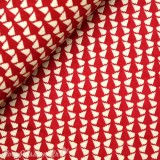 Papier à motifs flamenco rouge et lin