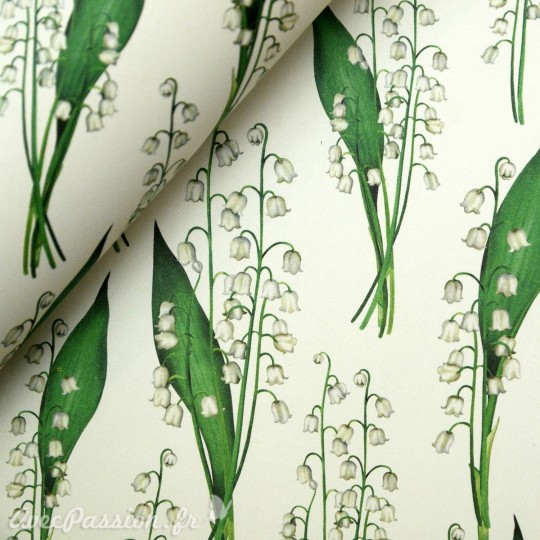 Papier tassotti motifs brin de muguet