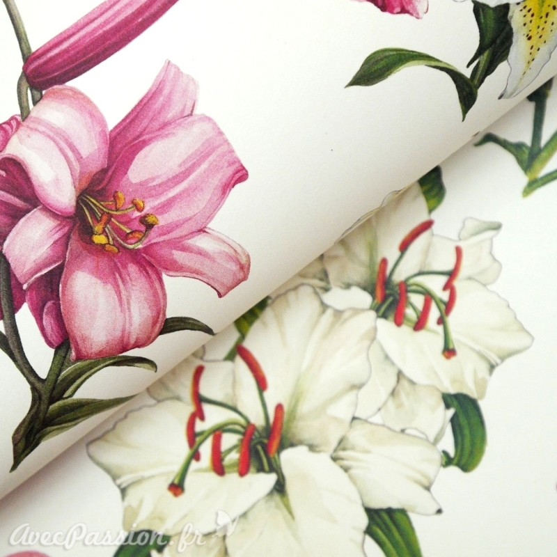 Papier tassotti motifs fleurs de lys